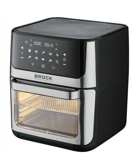 Cuptor-friteuză cu aer cald BROCK DA 1000 BK, 12L, 1800W, afișaj LED 